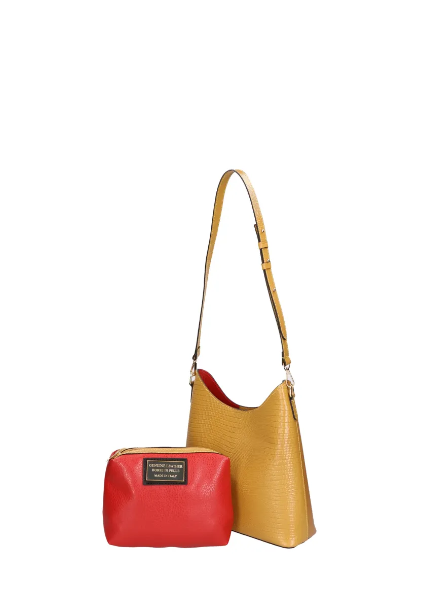 SHOULDER - Kosmetiktasche - mustard