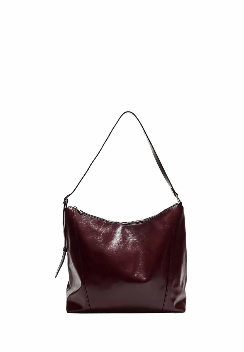SHOULDER WITH BUCKLE - Handtasche - bordeaux