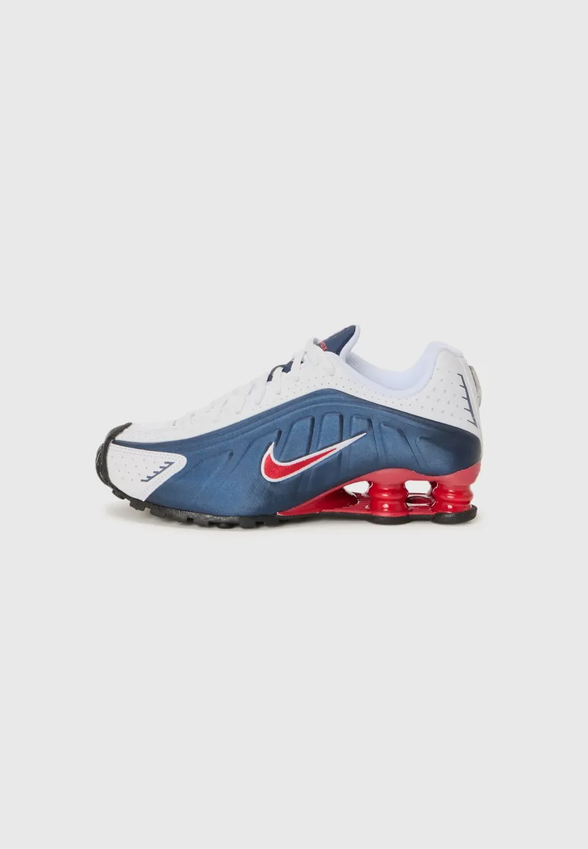 SHOX R4 UNISEX - Sneaker low - navy/red/white/silver-coloured