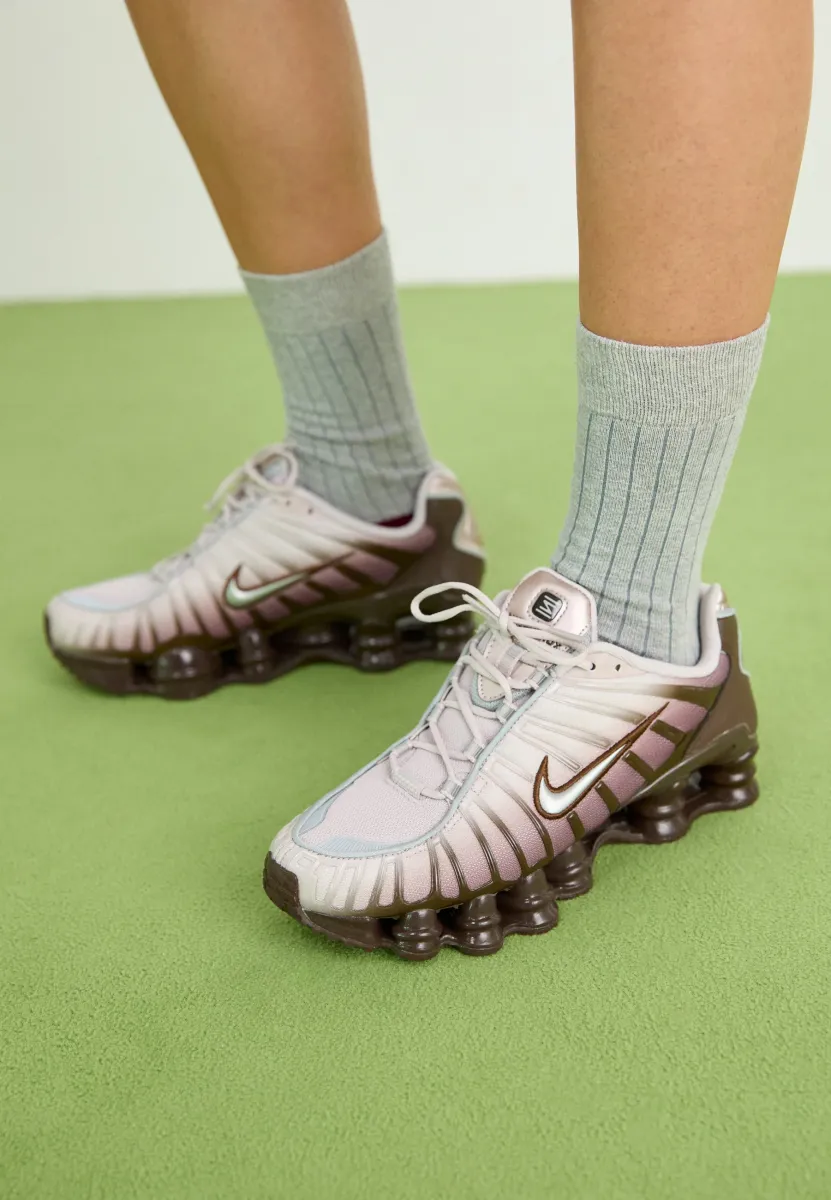 SHOX TL 1 - Sneaker low - off noir/silver-coloured/platinum-coloured/violet