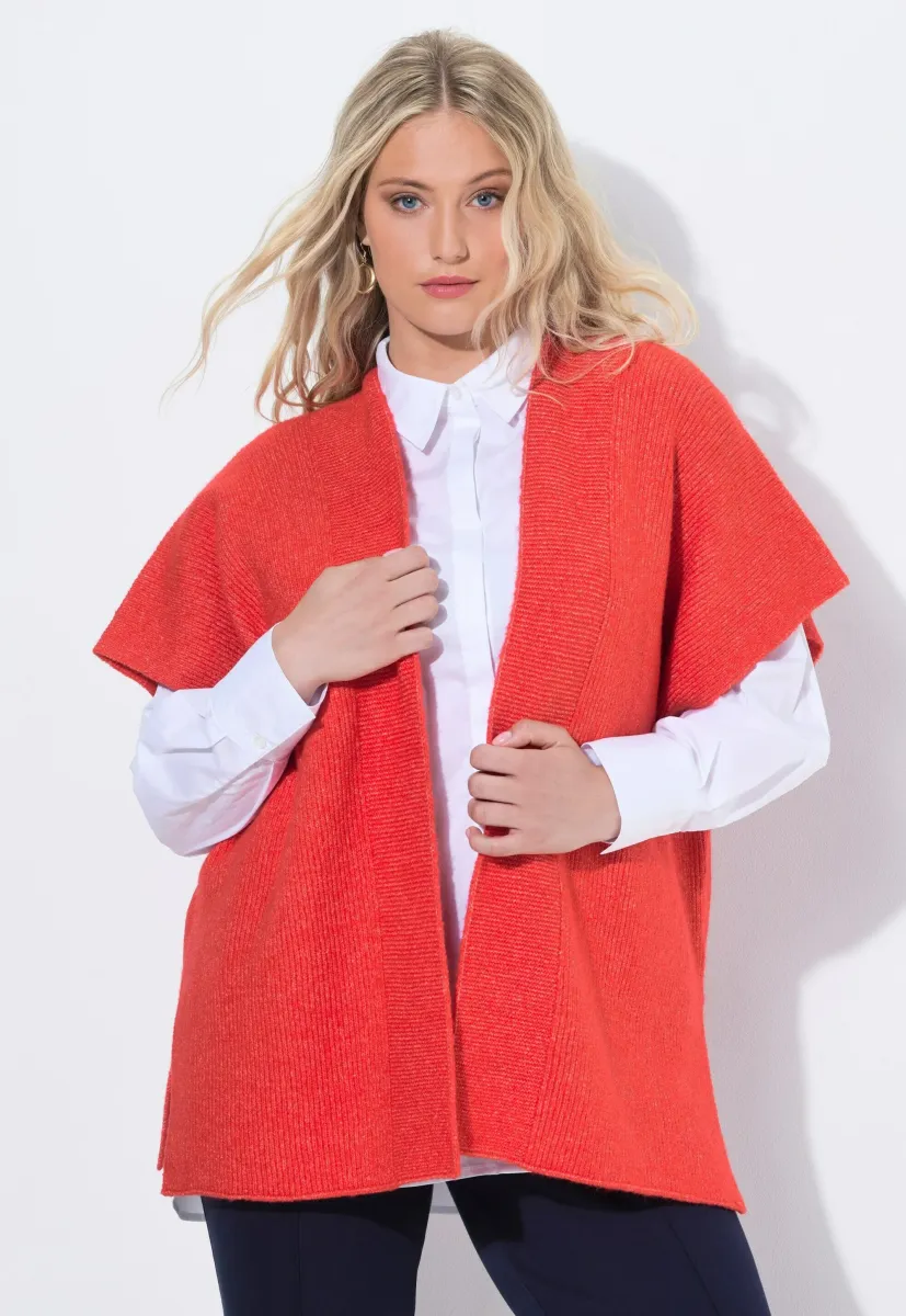 SHRUG SHORT SLEEVE - Strickjacke - red