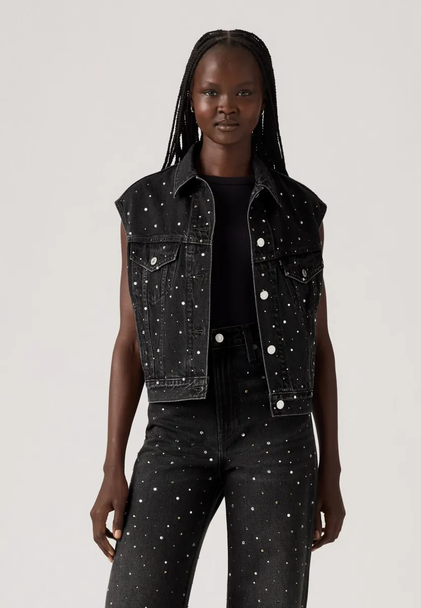 SHRUNKEN 90S VEST - Weste - dazzle me smoke vest