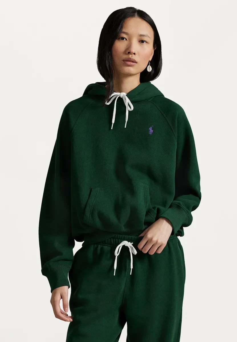 SHRUNKEN FIT FLEECE HOODIE - Sweatshirt - northwest pine