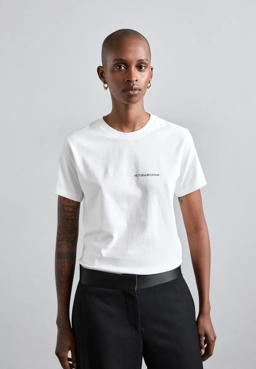 SHRUNKEN LOGO TEE - T-Shirt basic - white