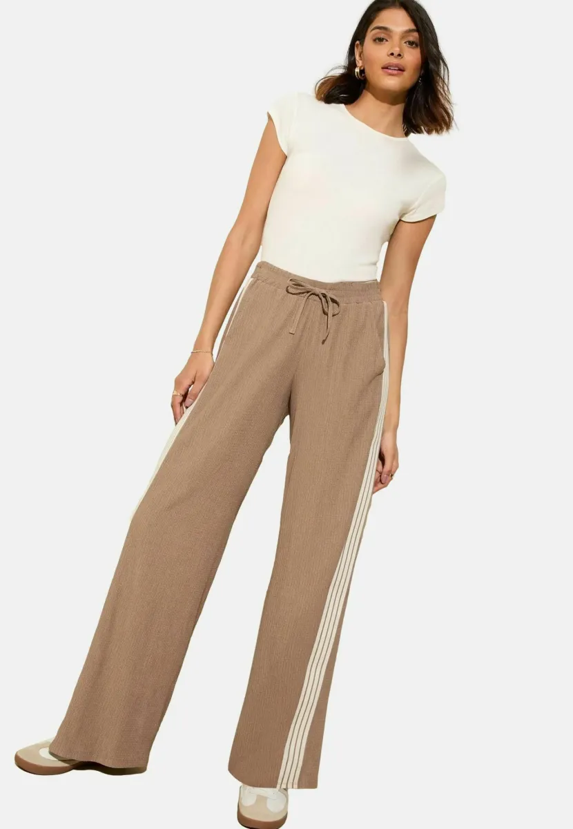 SIDE STRIPE - Jogginghose - mocha stripe