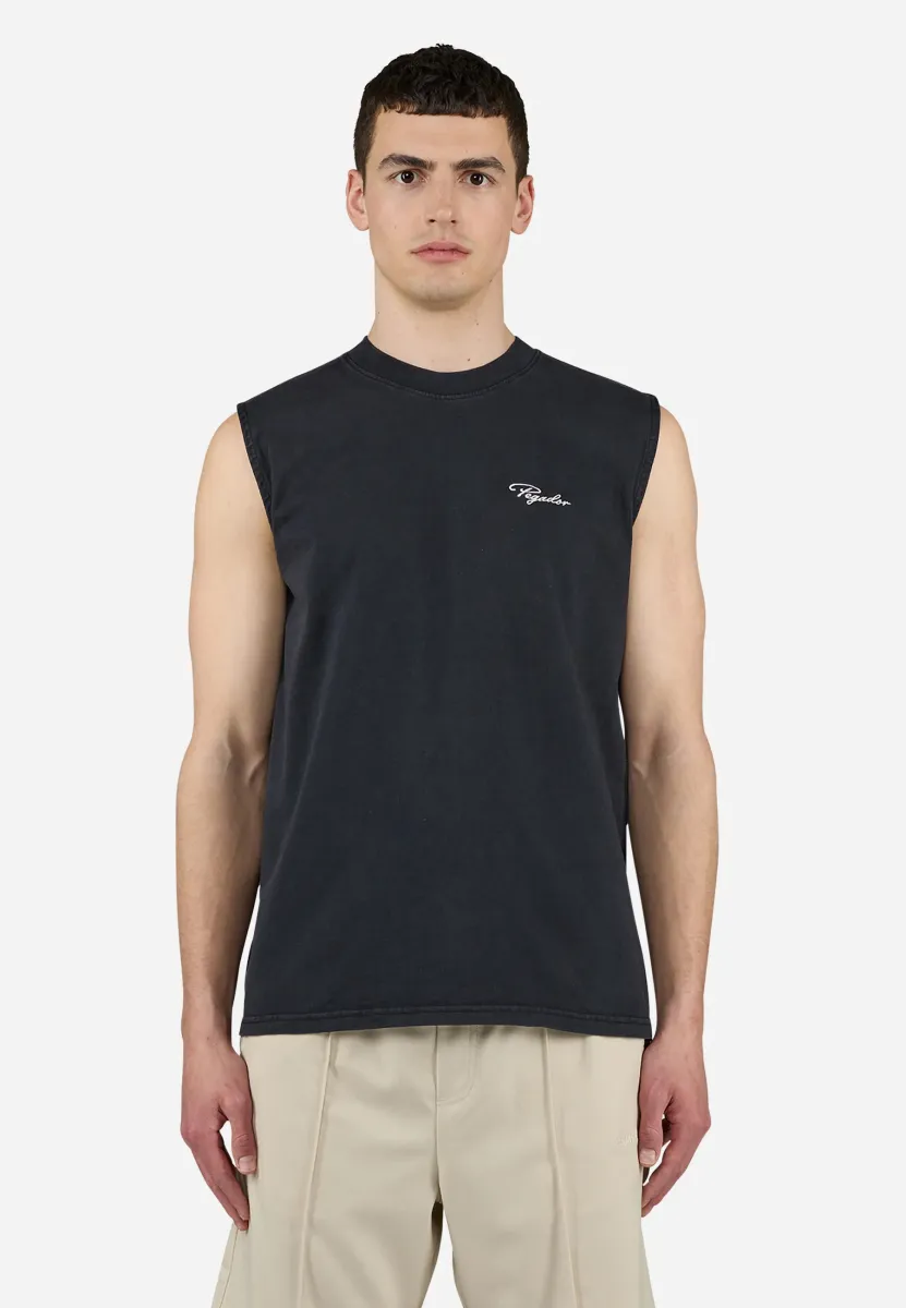 SIGNAR SLEEVELESS TEE - Top - vintage black