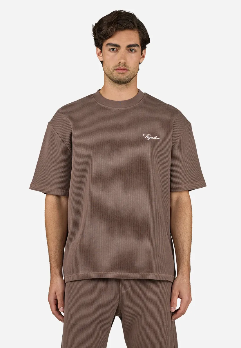 SIGNAR TEE - T-Shirt basic - washed cozy brown unbleached