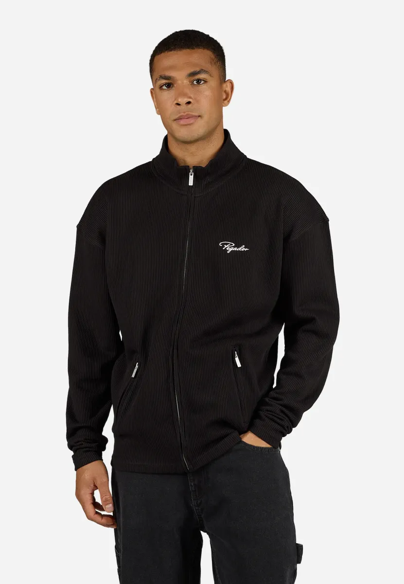 SIGNAR TRACK JACKET - Strickjacke - washed black white