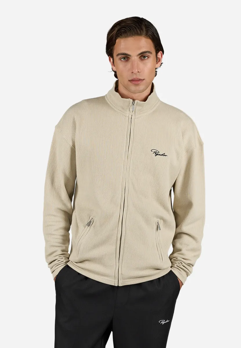 SIGNAR TRACK JACKET - Strickjacke - washed stone black