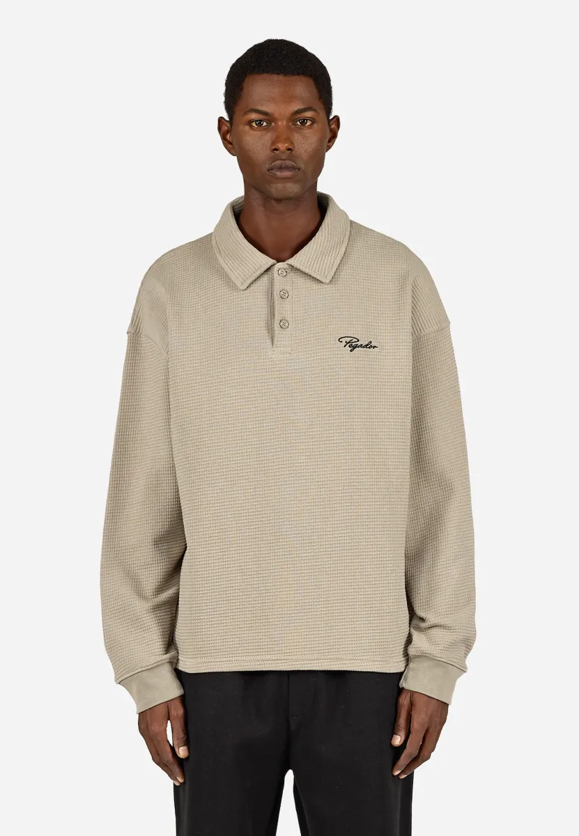 SIGNAR WAFFLE - Sweatshirt - washed flint grey/black