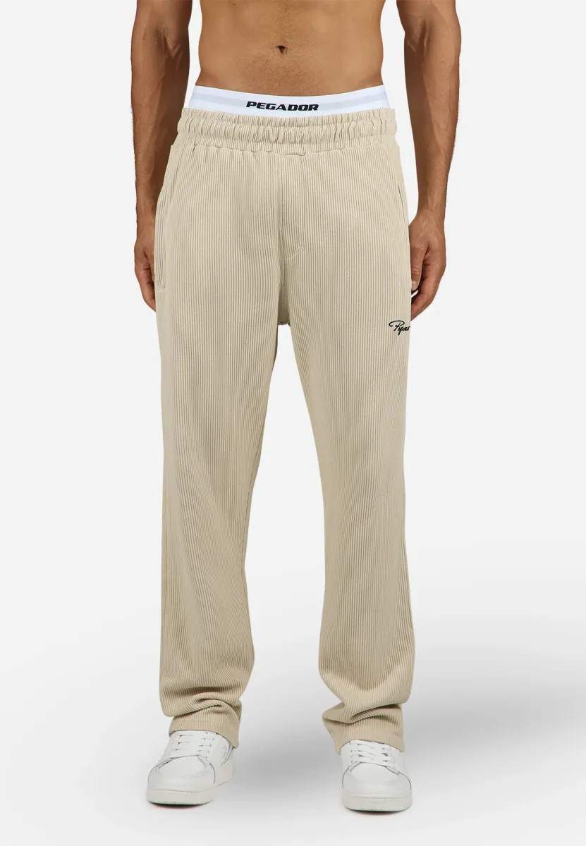 SIGNAR WIDE PANTS - Stoffhose - washed stone/black