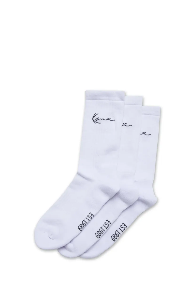 SIGNATURE 3 PACK - Socken - white