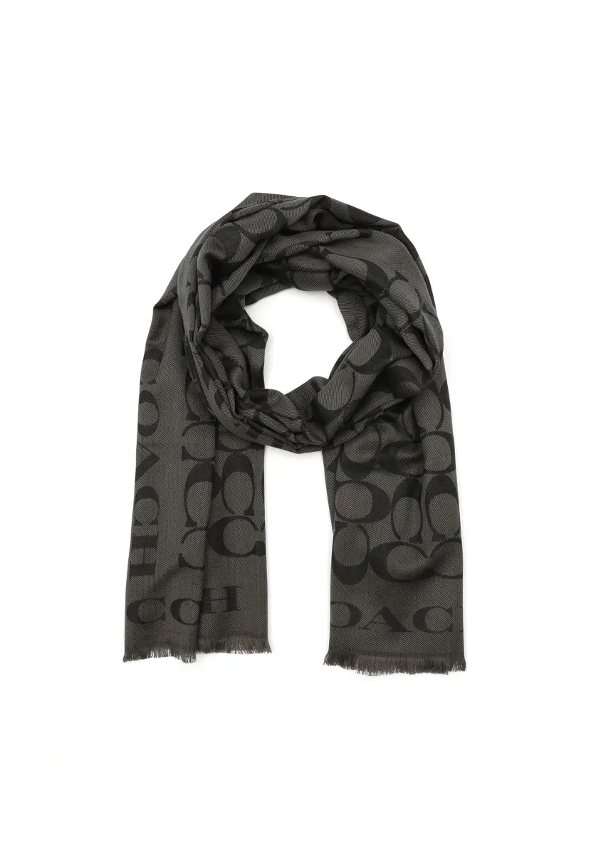 SIGNATURE C BORDER STOLE - Schal - black