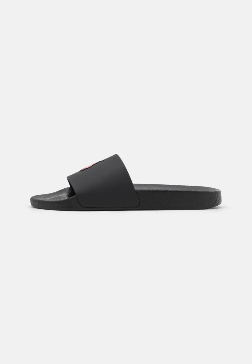 SIGNATURE PONY SLIDE - Badesandale - black/red