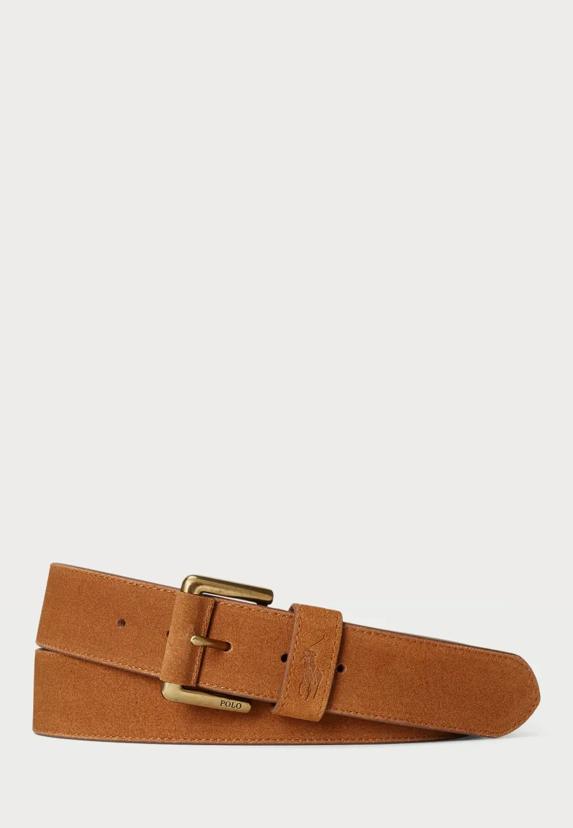 SIGNATURE PONY SUEDE BELT - Gürtel - brown