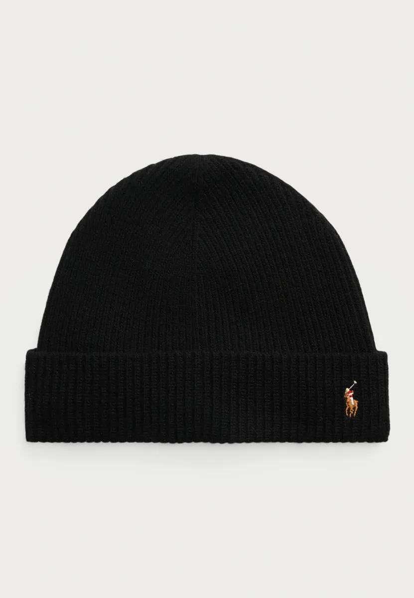 SIGNATURE PONY WOOL BLEND BEANIE UNISEX - Mütze - black