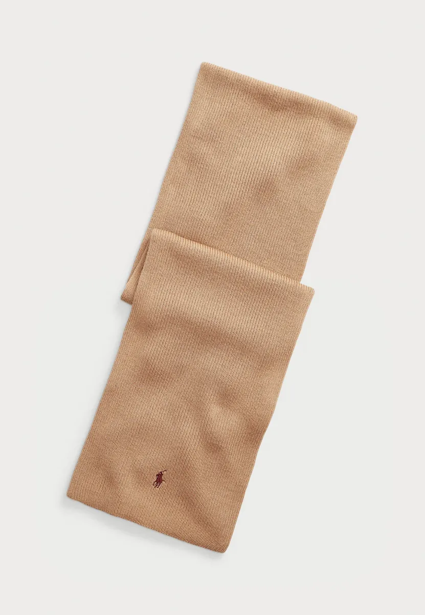 SIGNATURE PONY WOOL SCARF - Schal - camel melange