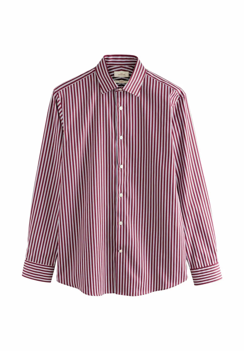 SIGNATURE SINGLE  - Hemd - burgundy/red stripe
