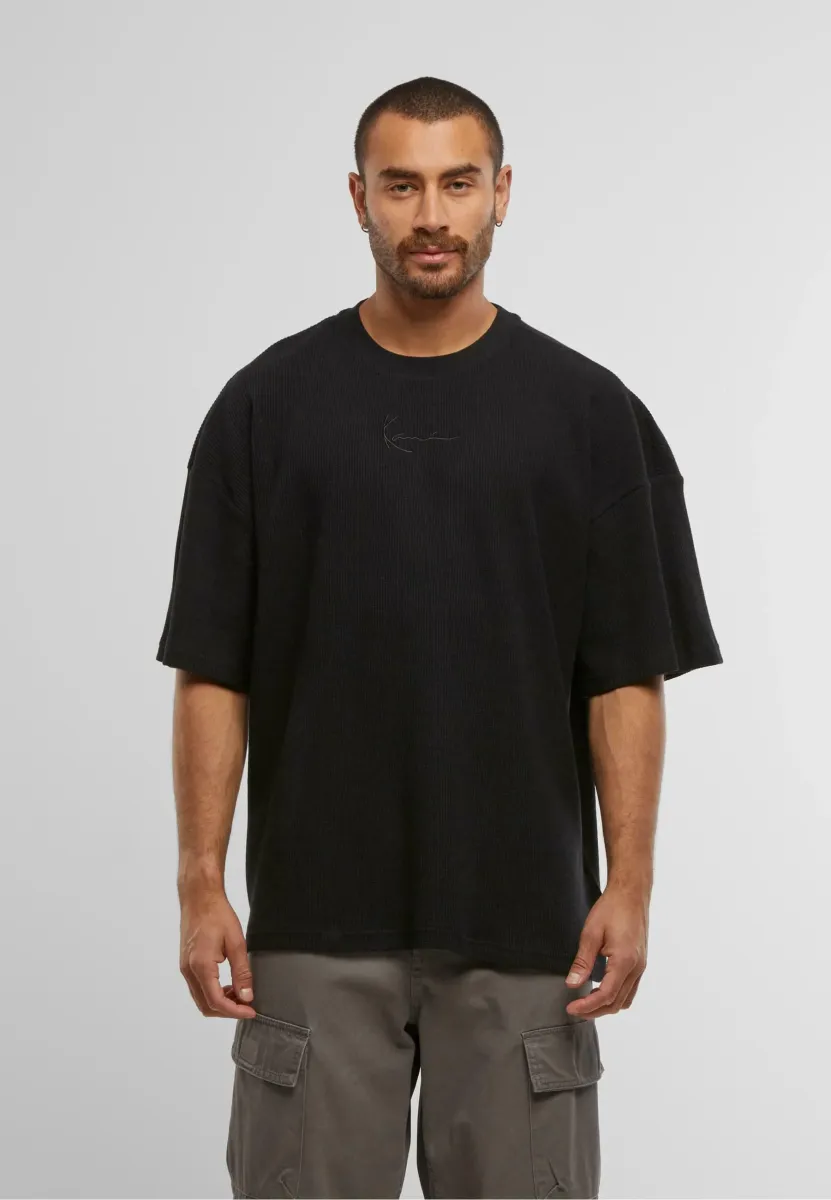 SIGNATURE WAFFLE  - T-Shirt basic - black