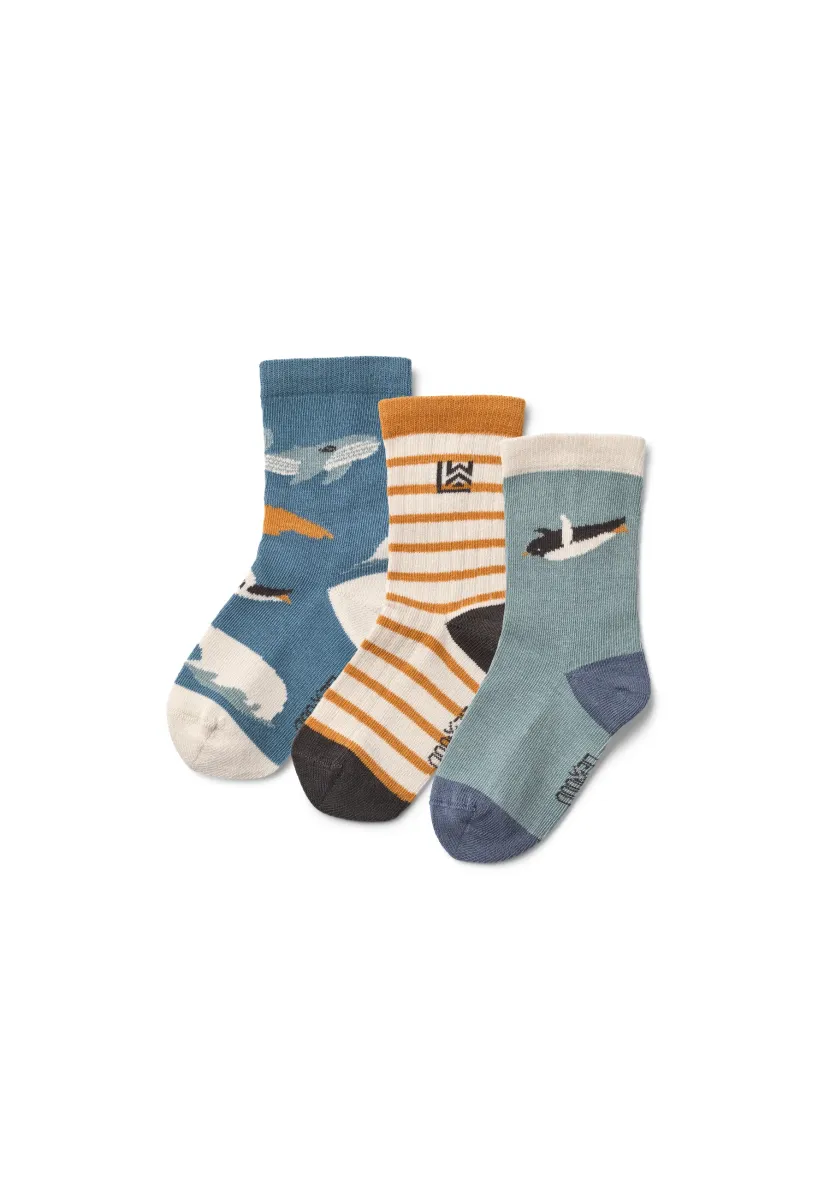 SILAS SOCKS UNISEX 3 PACK - Socken - ocean view