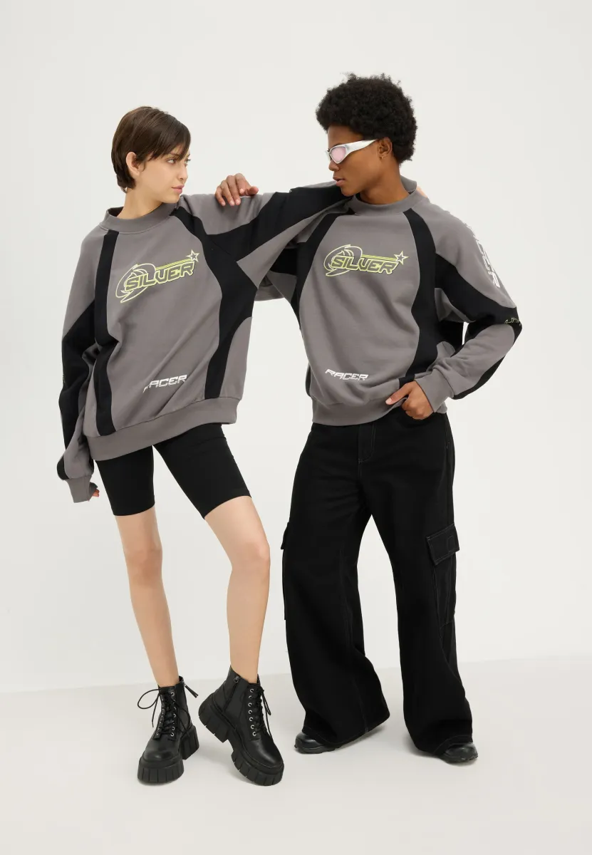 SILVER RACER CREW OVERSIZED UNISEX - Sweatshirt - grey