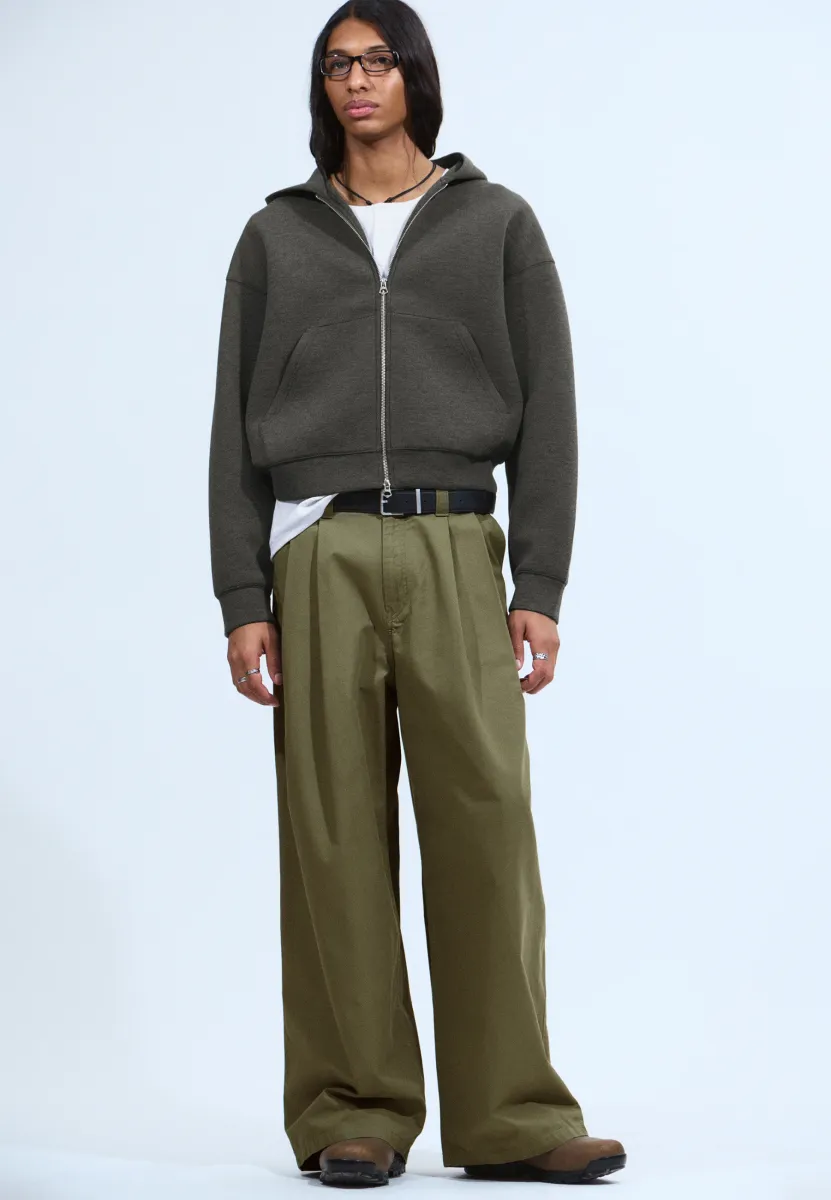 SIMON SCUBA ZIP - Kapuzenpullover - off black melange