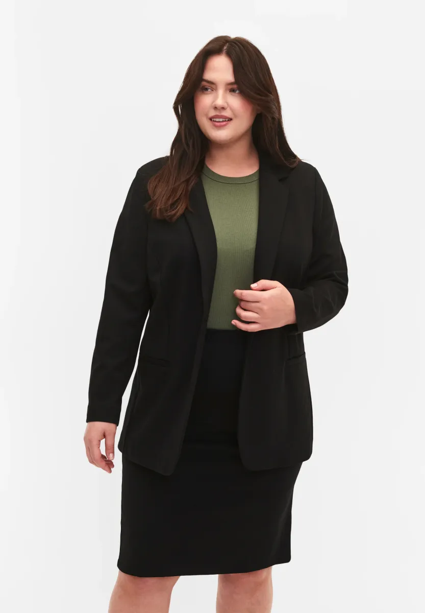 SIMPLE WITH BUTTON CLOSURE - Blazer - black