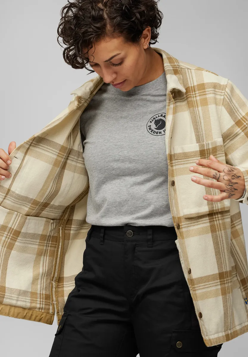 SINGI FLANNEL OVERSHIRT W - Hemdbluse - chalk white dune beige