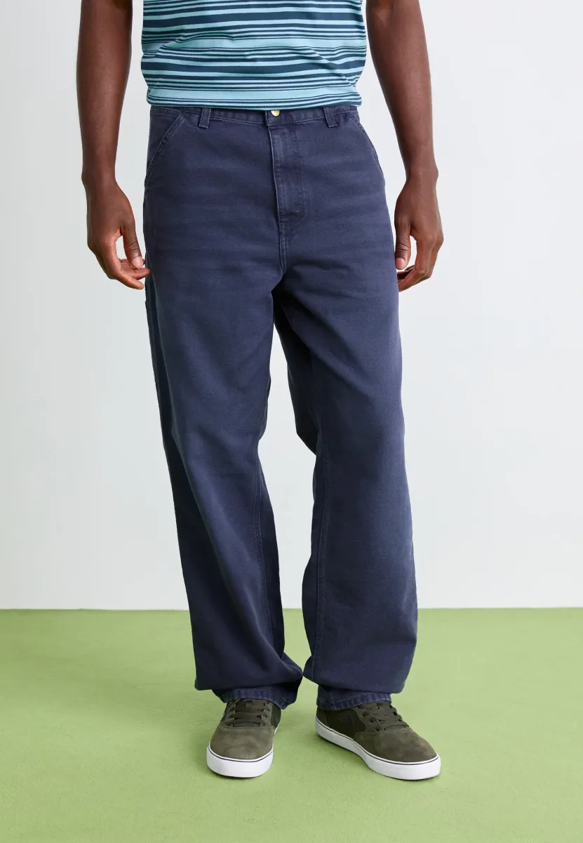 SINGLE KNEE PANT - Stoffhose - dark navy