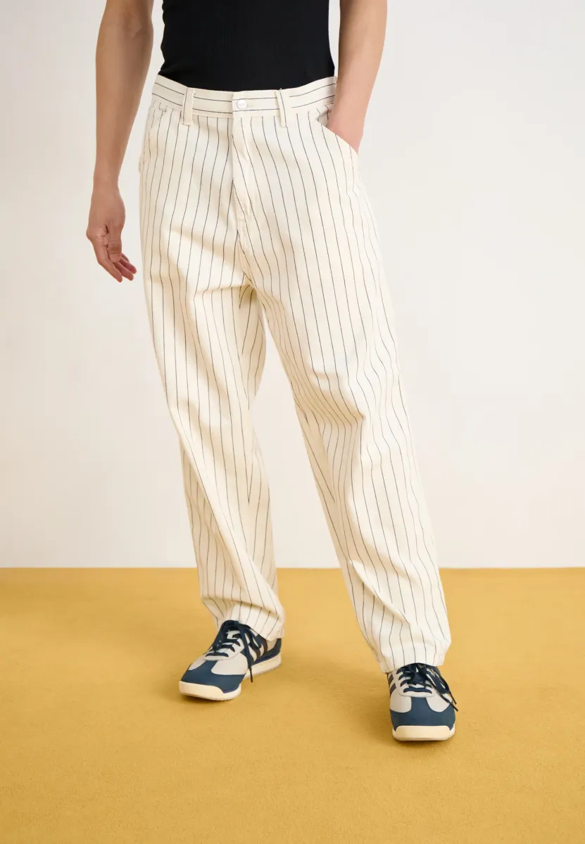 SINGLE KNEE PANT - Stoffhose - wax/dark navy rinsed