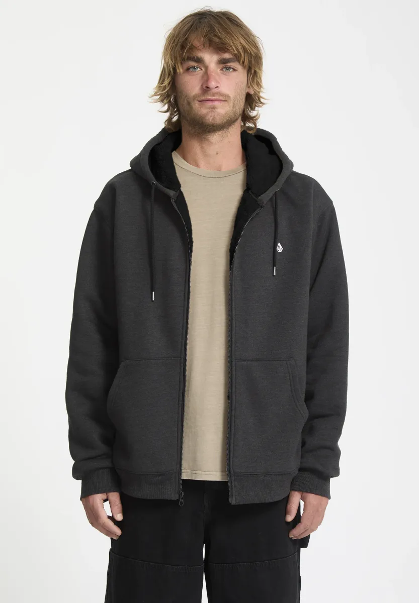 SINGLE STONE LINED - Sweatjacke - heather black