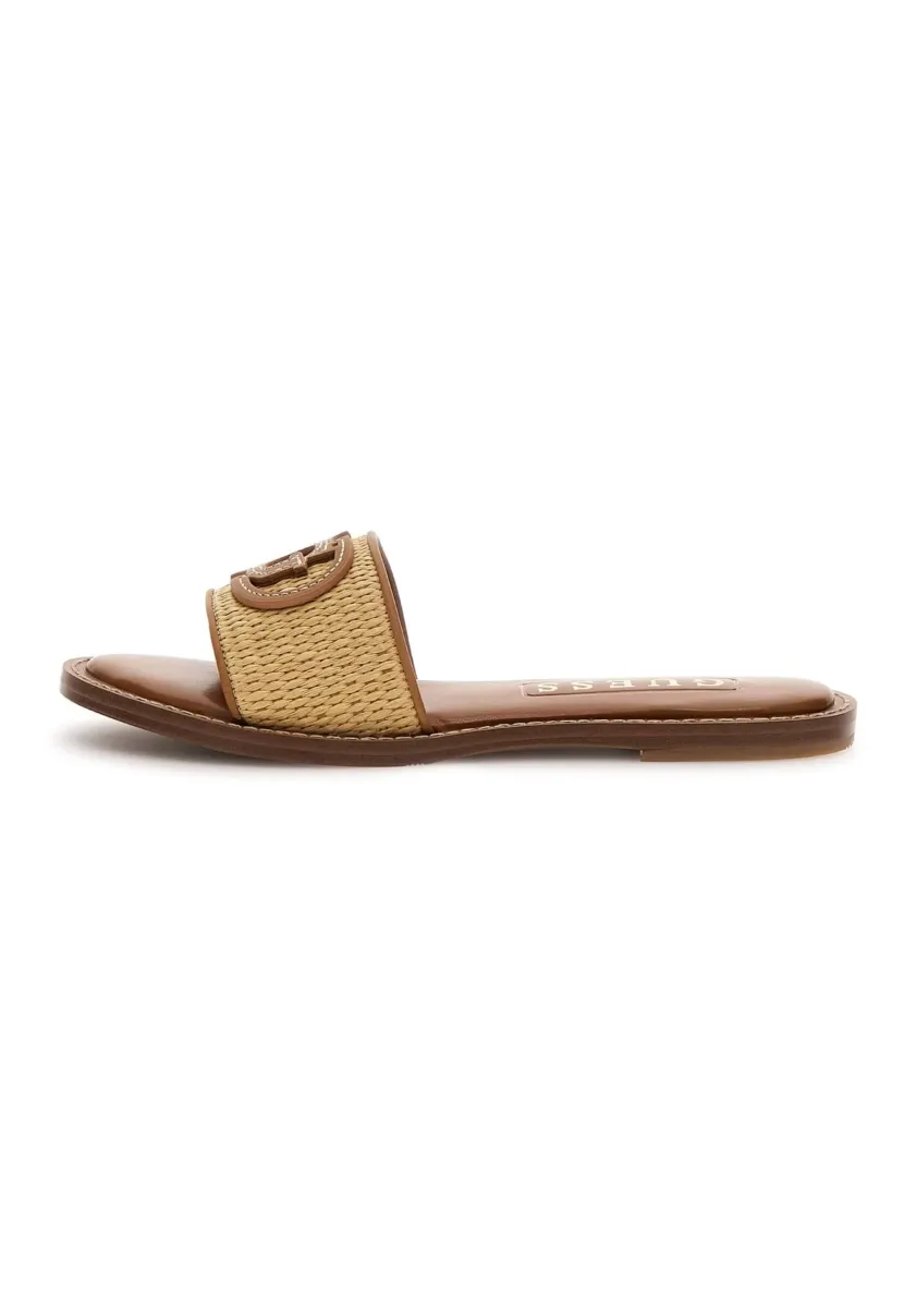 SIYONI - Pantolette flach - mehrfarbig braun