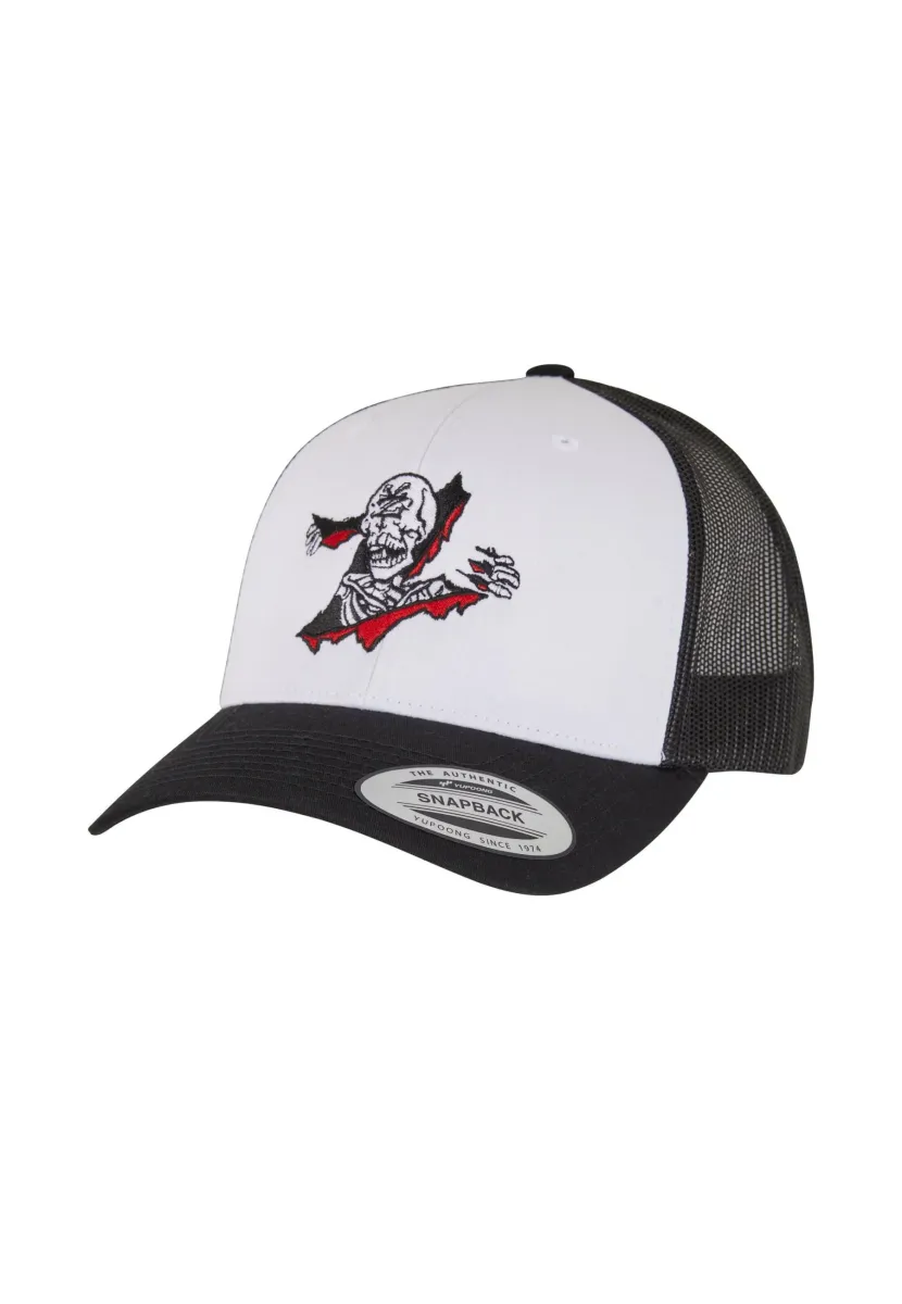 SKELETON RETRO TRUCKER - Cap - blk wht blk