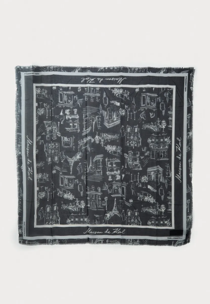 SKETCH SCARF - Tuch - black