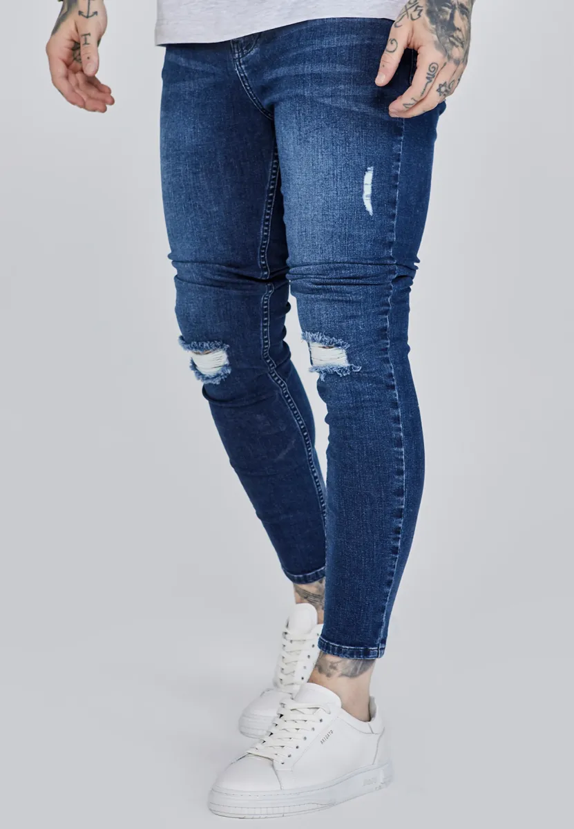 SKINNY - Jeans Straight Leg - blue