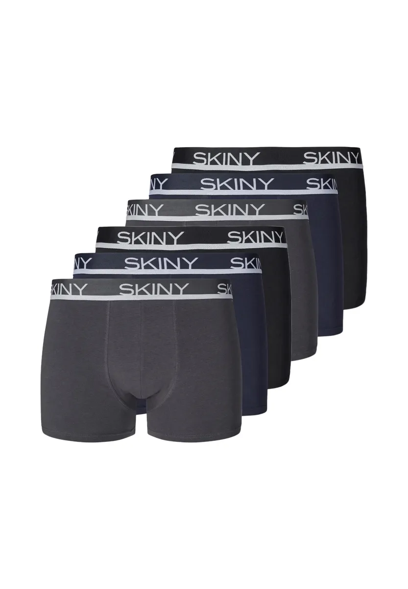 SKINY 6ER PACK RETRO - Boxer Briefs - grau/blau