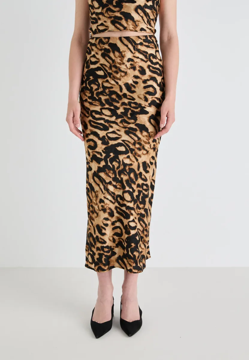 SKIRT - Maxirock - beige/black