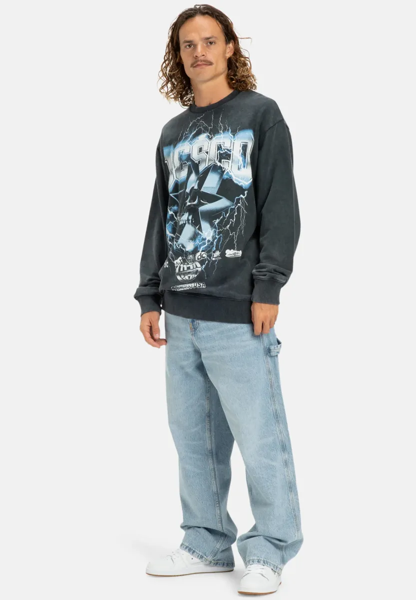 SKULL SHOCK CREW - Sweatshirt - black