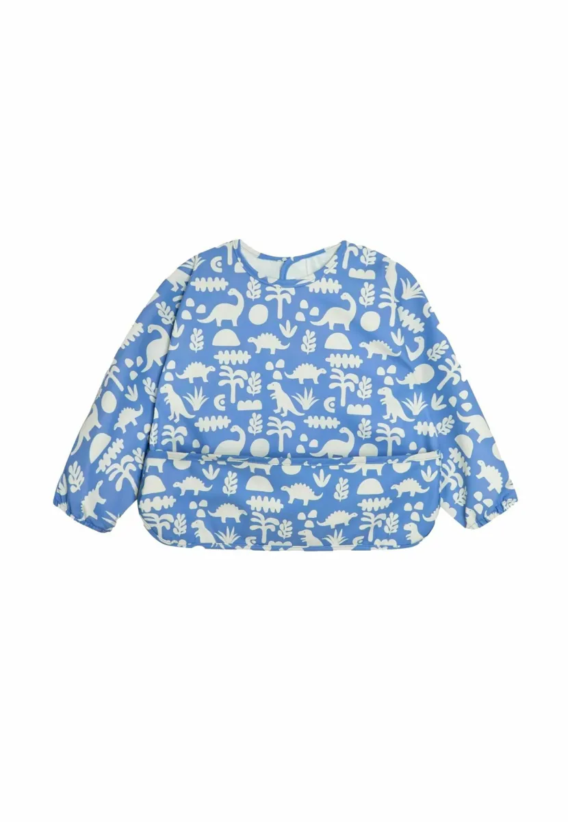 SLEEVED - Lätzchen - blue dino