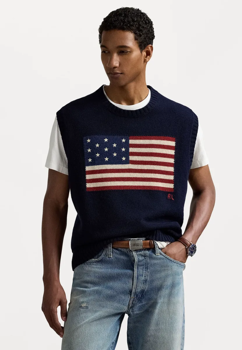 SLEEVELESS - Strickpullover - hunter navy
