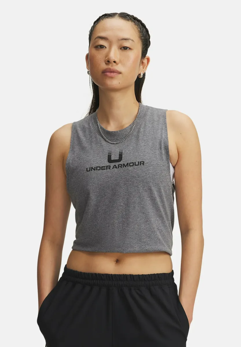 SLEEVELESS VARSITY U TANK - Top - pitch gray