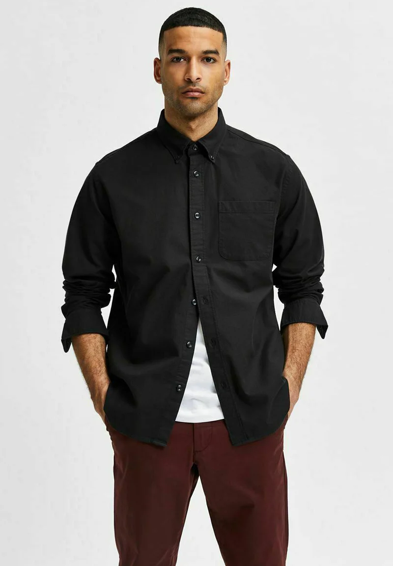 SLHREGRICK FLEX - Hemd - black