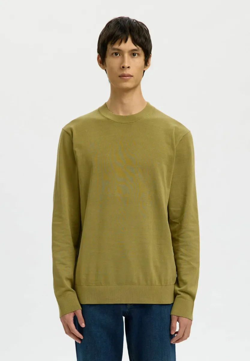 SLHTORINO CREW NECK NOOS - Strickpullover - dried herb