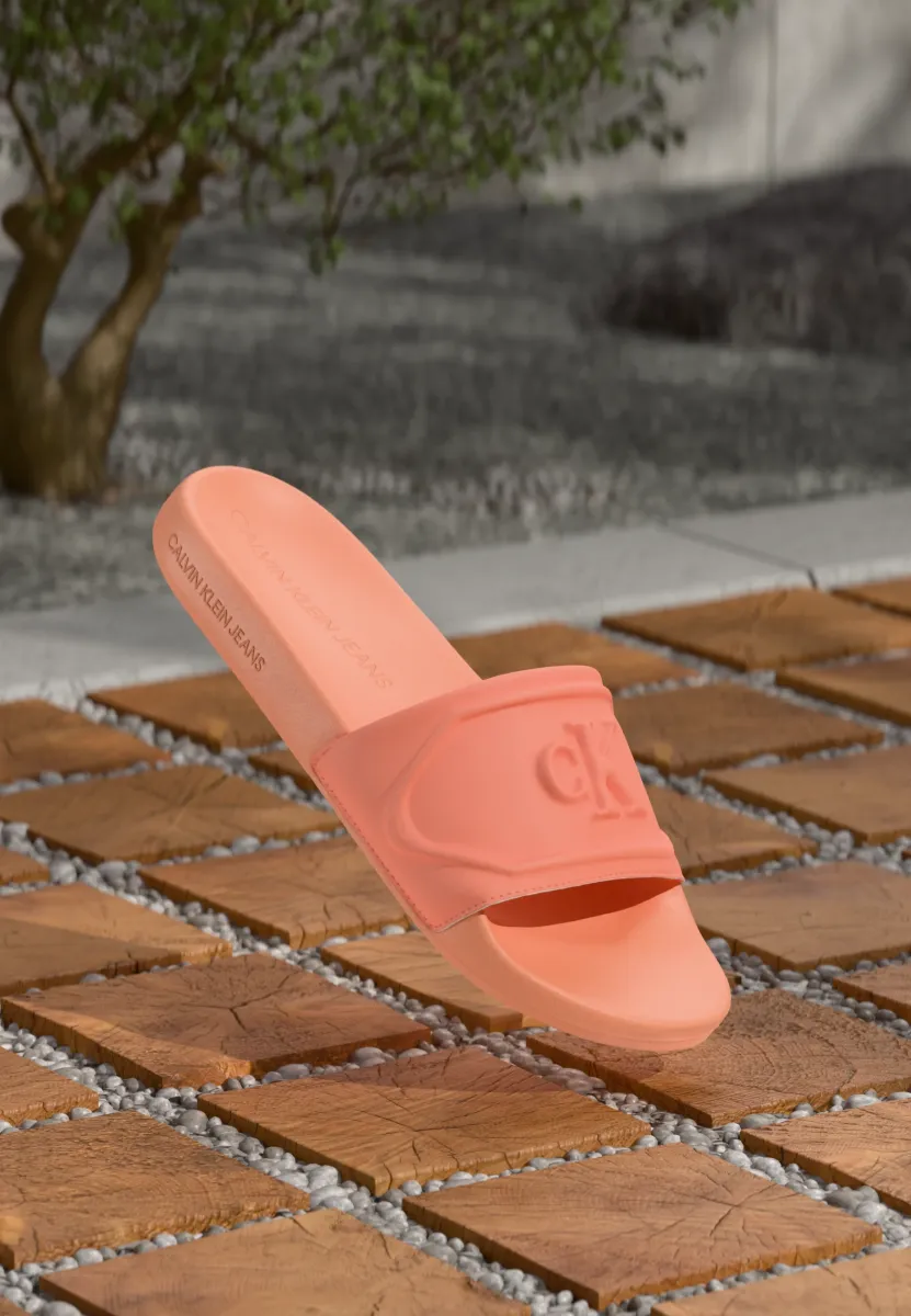 SLIDE - Badesandale - powder orange