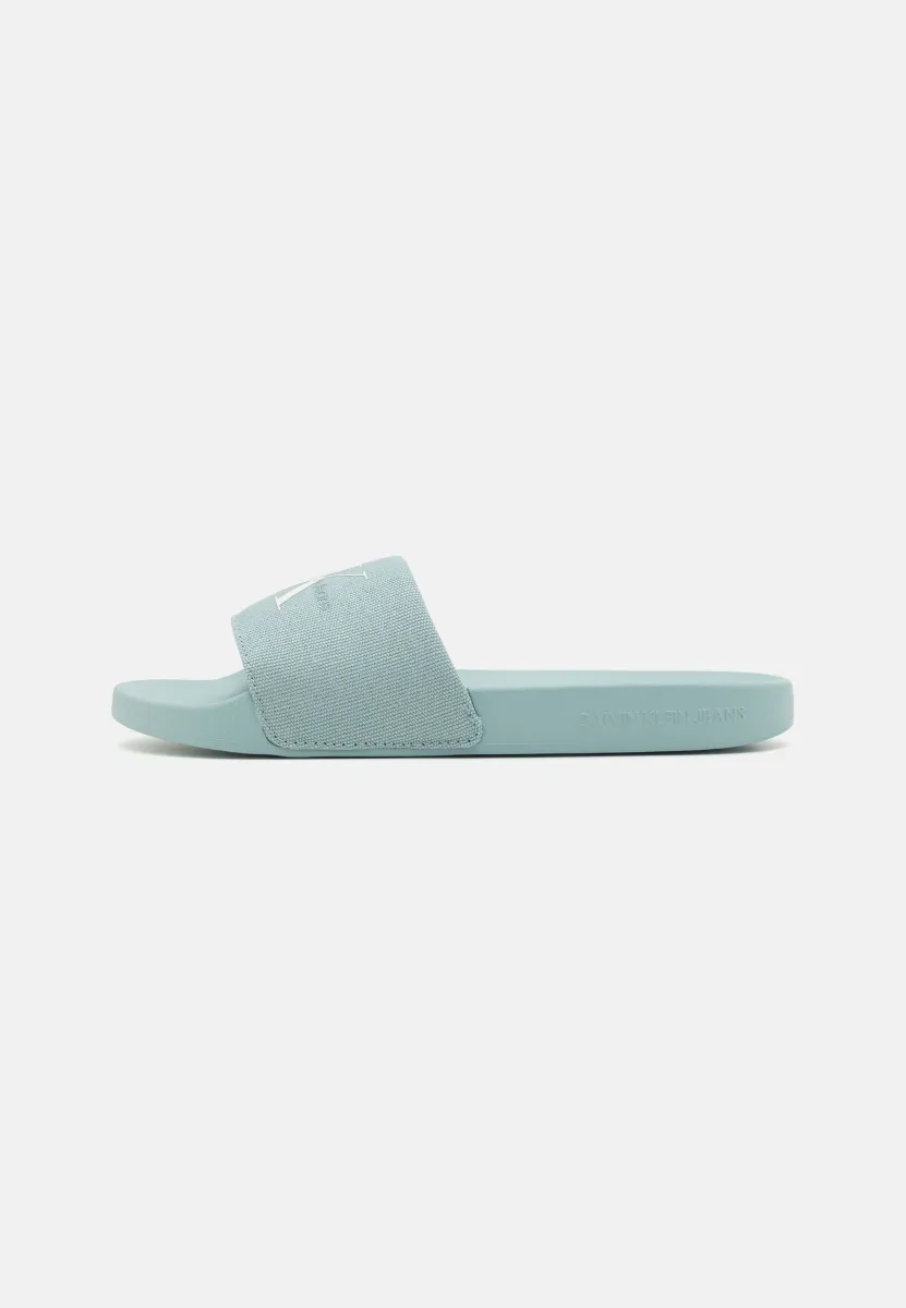 SLIDE MONOGRAM - Pantolette flach - triple cloud blue