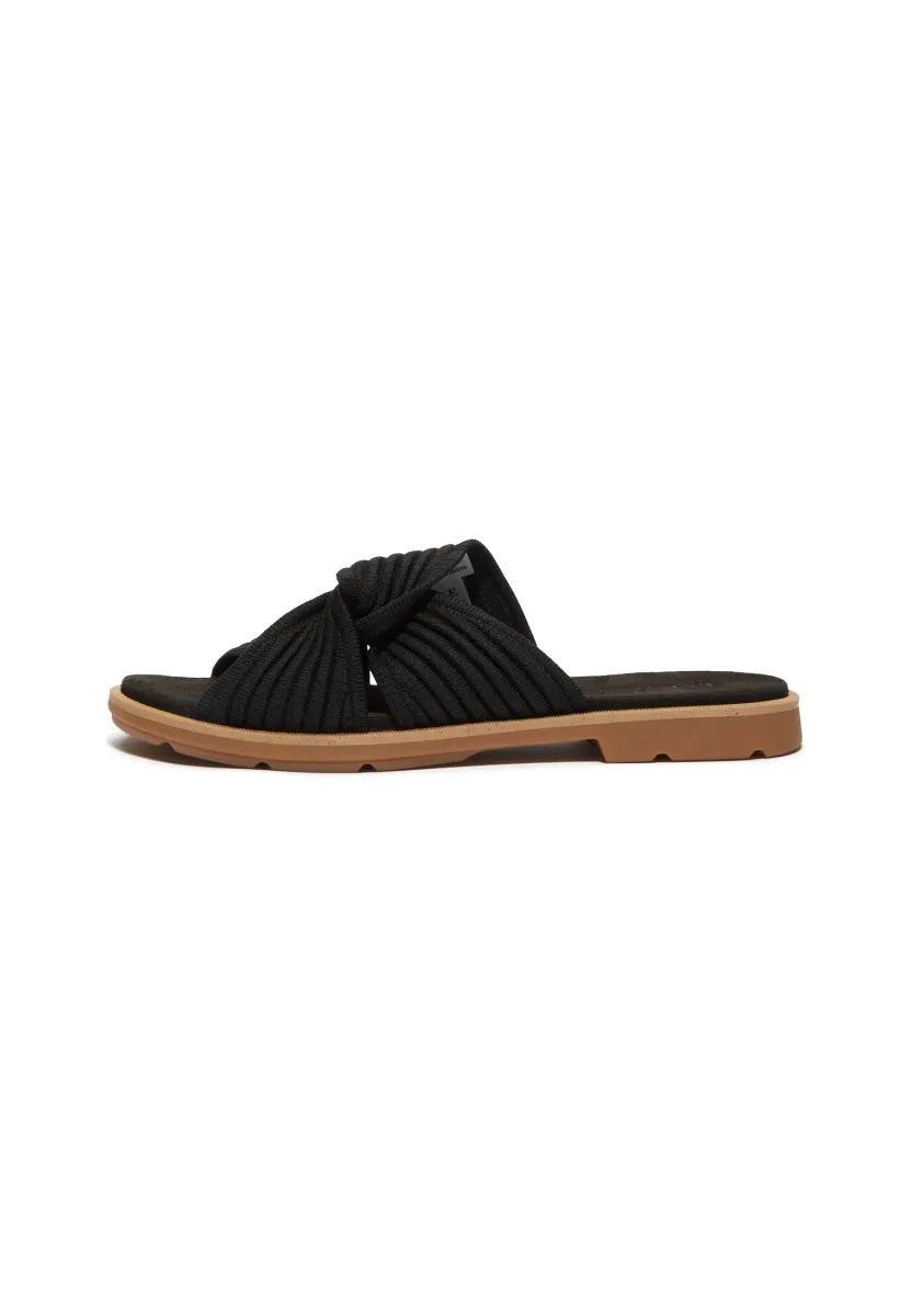 SLIDE  - Pantolette flach - black knit
