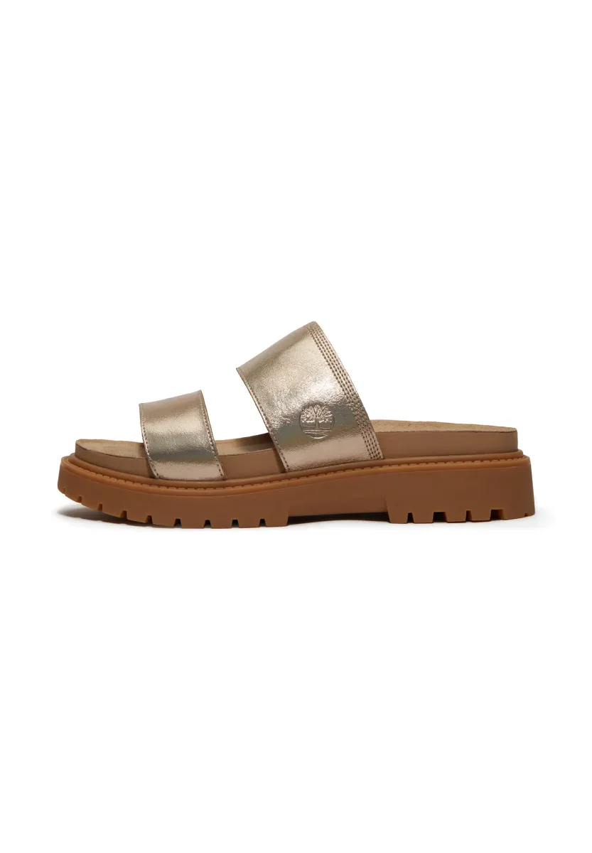 SLIDE - Pantolette flach - gold metallic