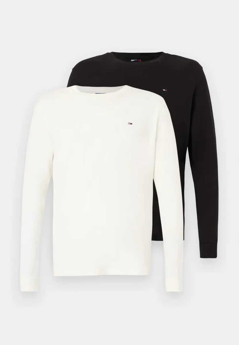 SLIM 2 PACK  - Langarmshirt - ecru/black