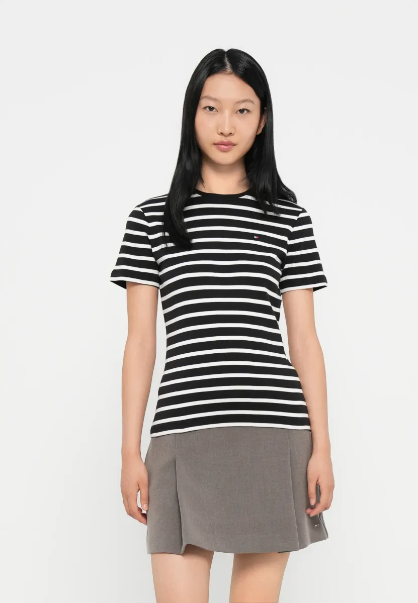 SLIM CODY - T-Shirt print - black/ecru