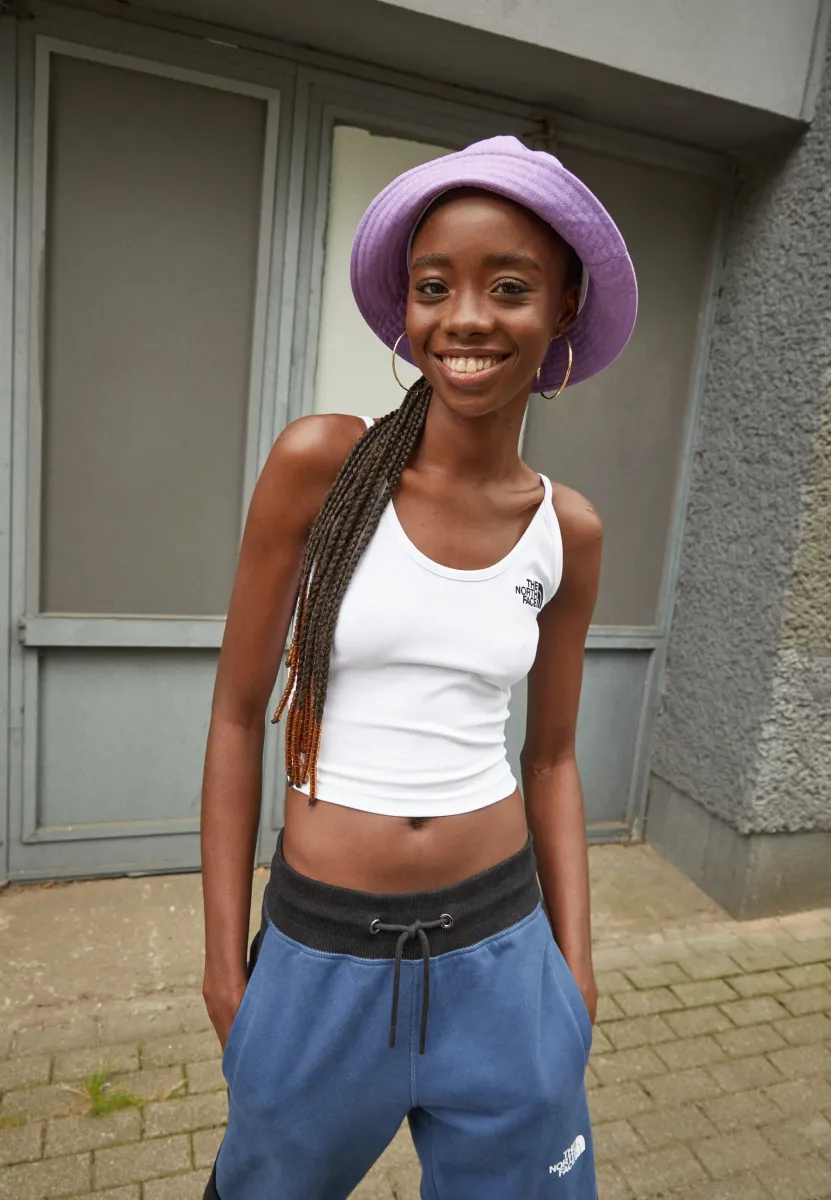 SLIM CROP TANK - Top - white